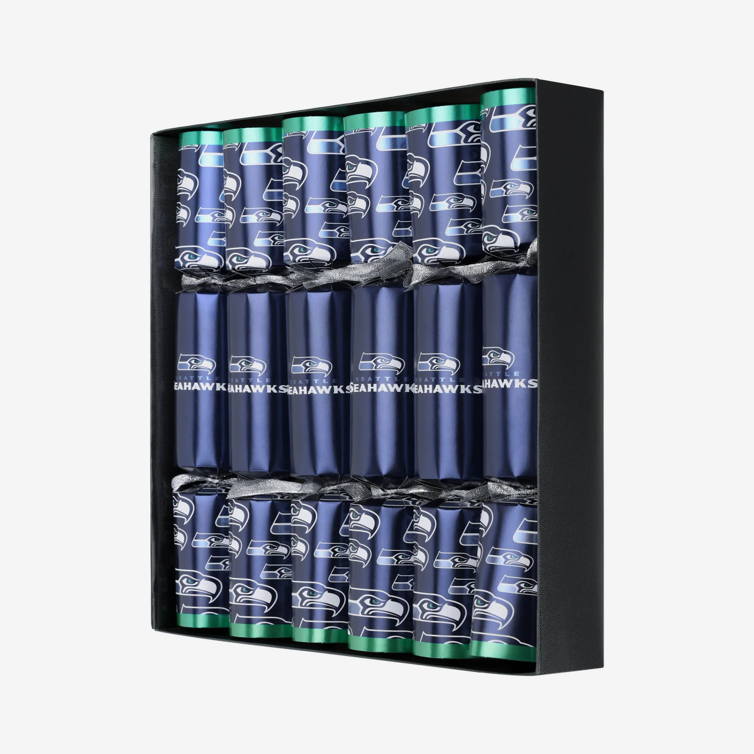 Seattle Seahawks 6 Pack Christmas Holiday Crackers