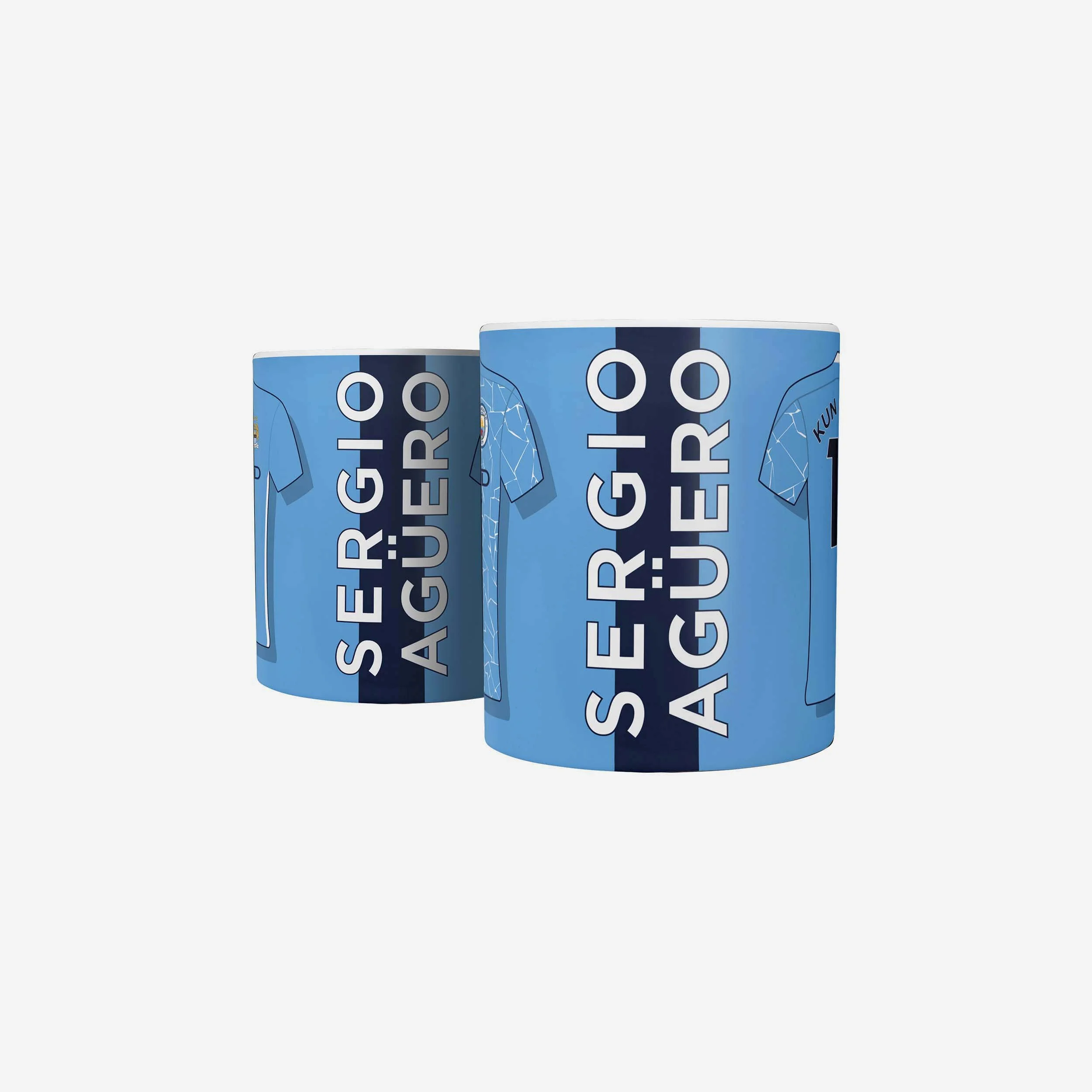 Sergio Aguero Manchester City FC 2 Pack Mug - Image 4