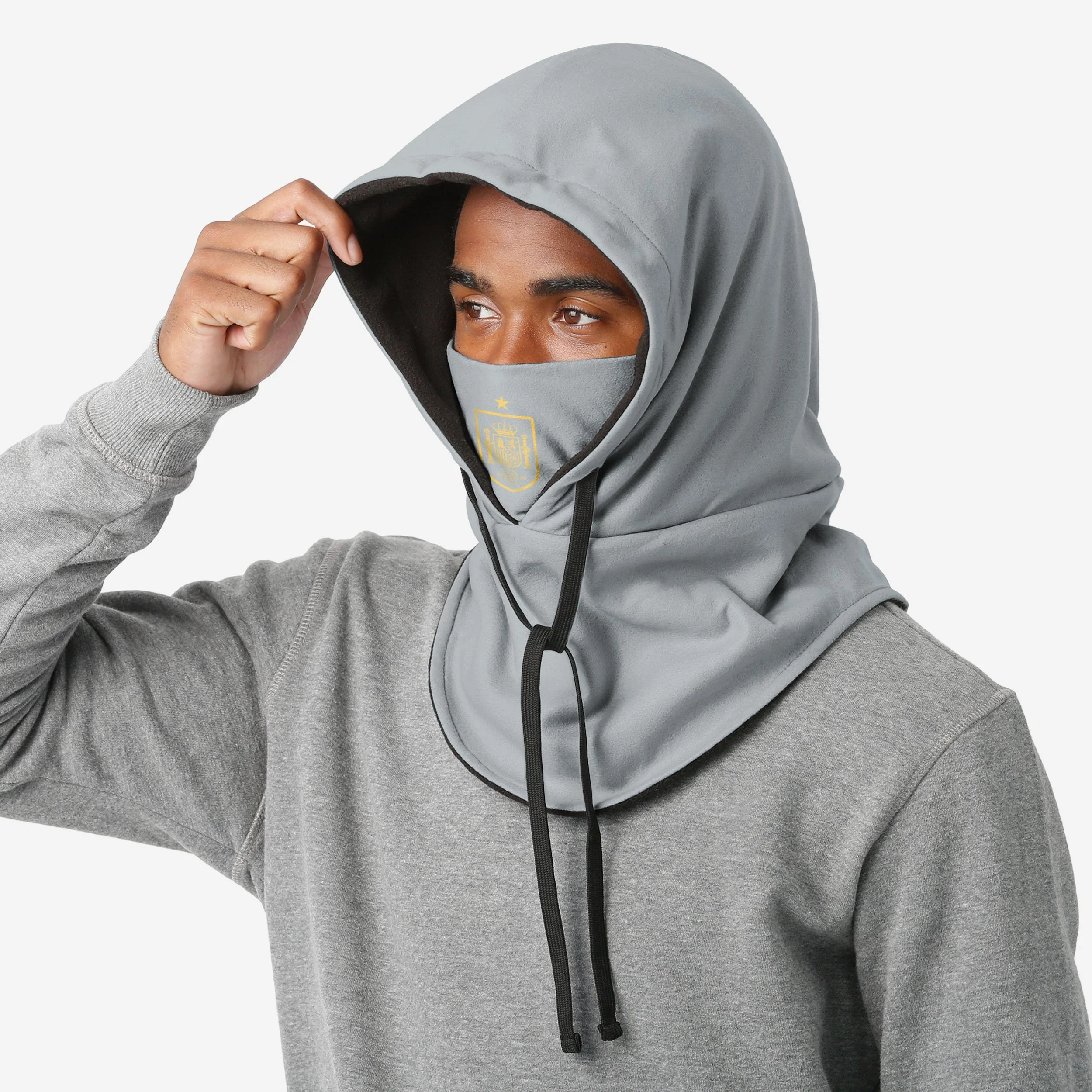 Spain Grey Drawstring Hooded Snood - Image 3