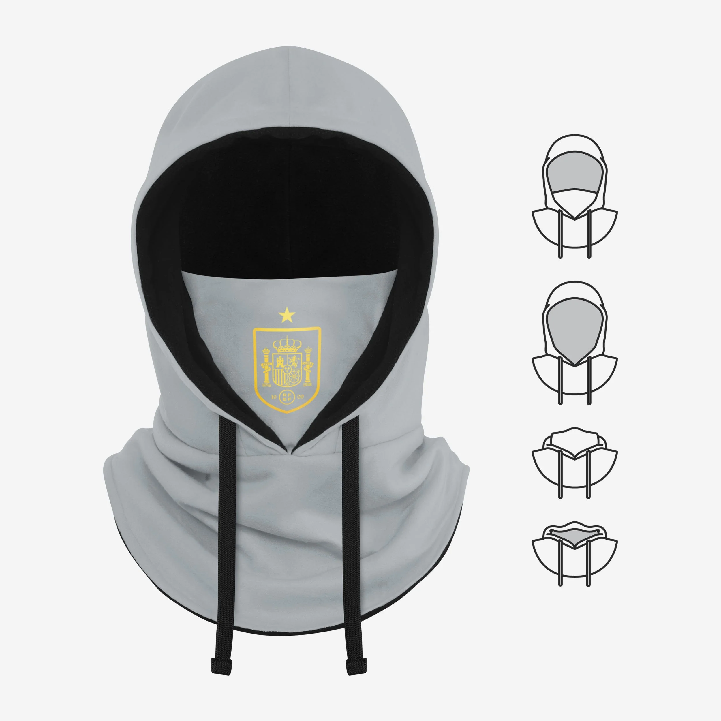 Spain Grey Drawstring Hooded Snood - Image 5