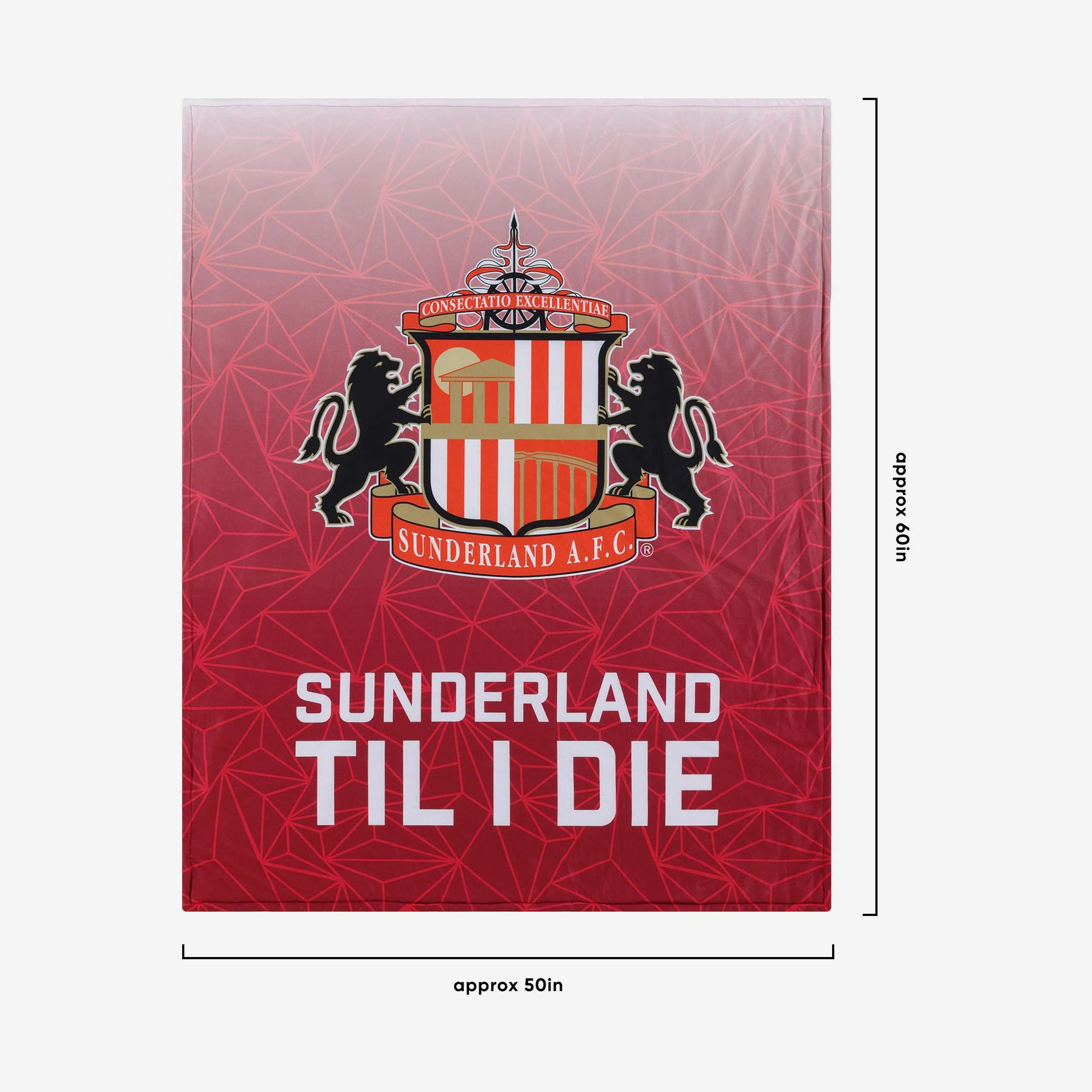 Sunderland AFC Slogan Sherpa Plush Throw Blanket - Image 3