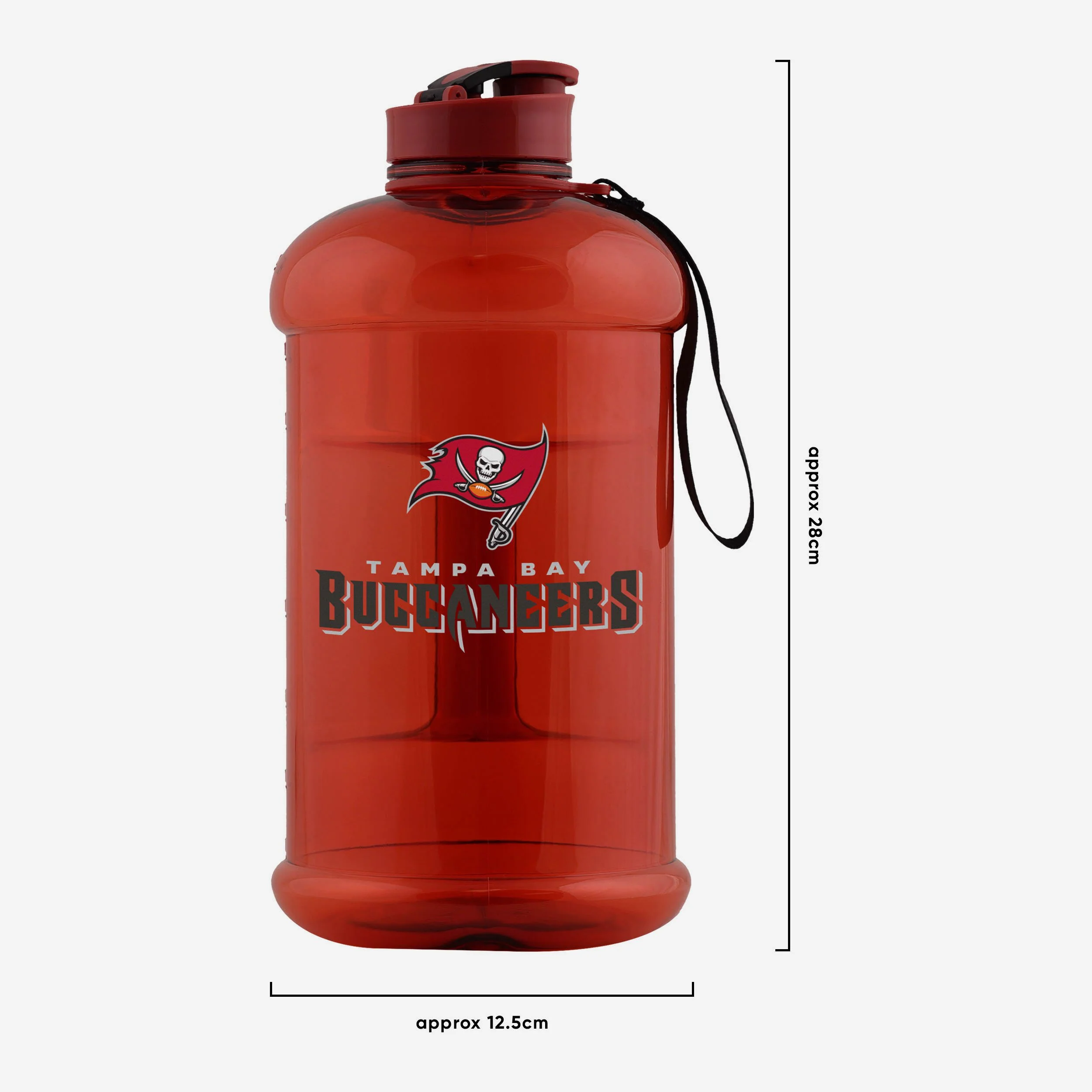 Tampa Bay Buccaneers 2000 mL Clear Sports Bottle - Image 5