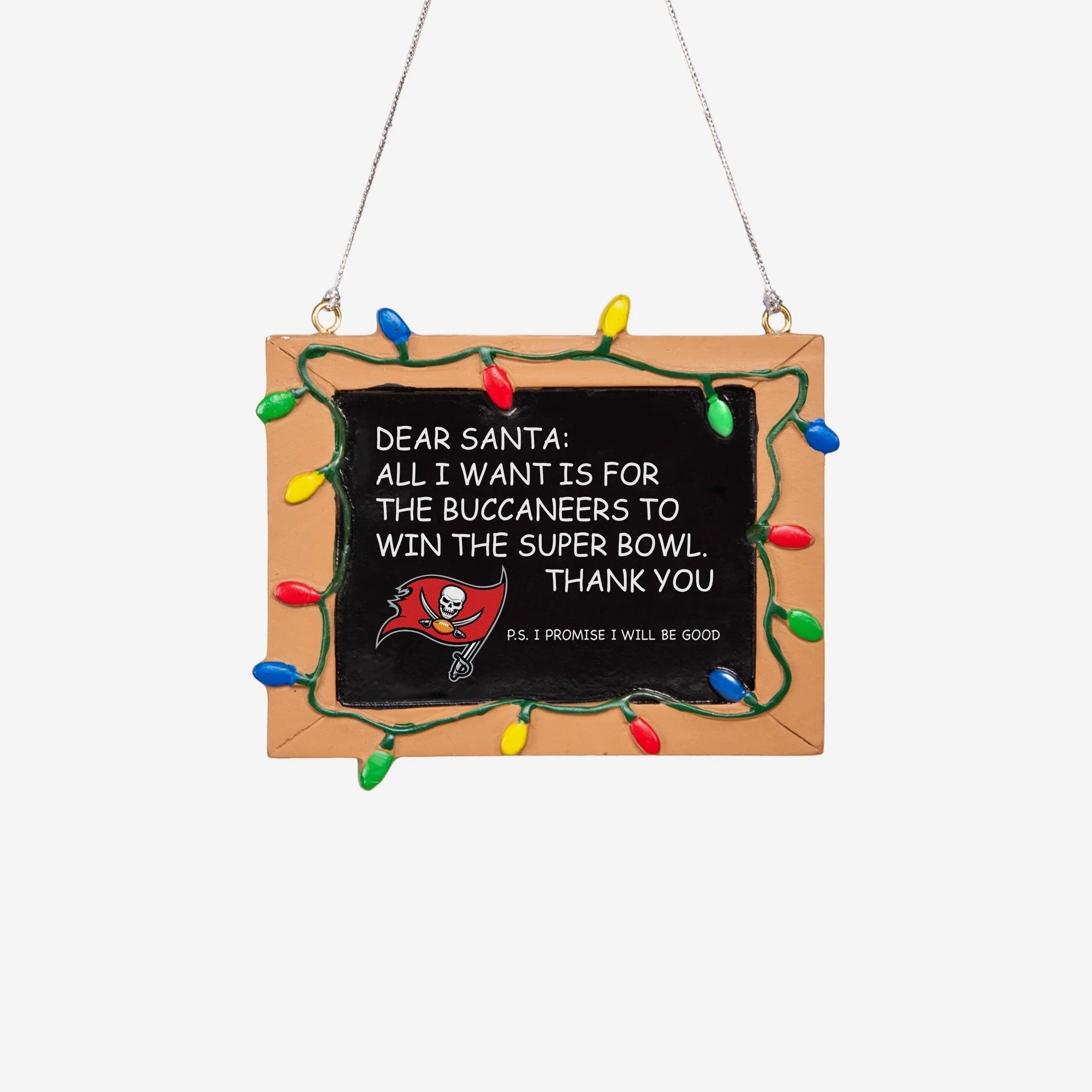 Tampa Bay Buccaneers Resin Chalkboard Sign Ornament