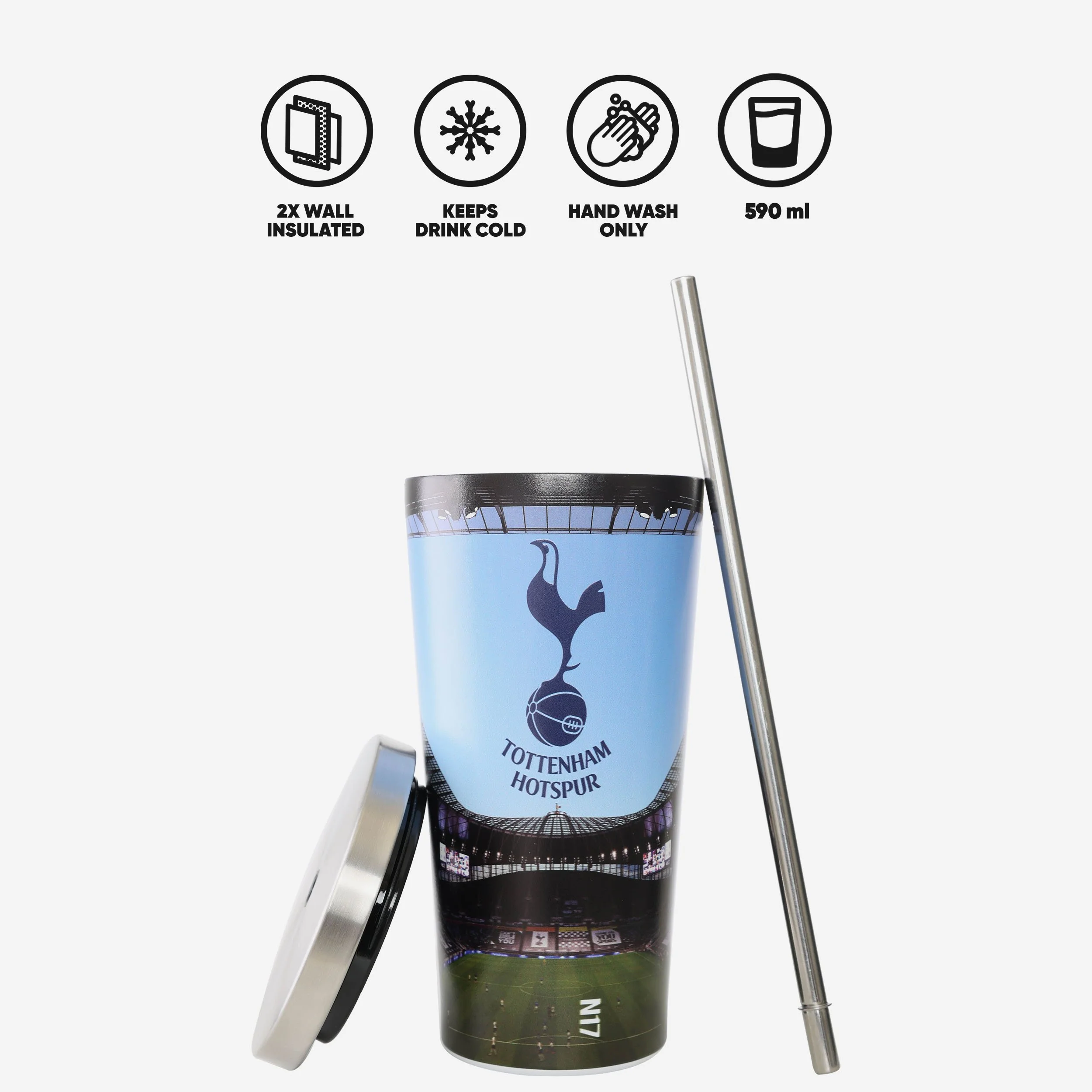 Tottenham Hotspur Digital Print Stadium Cup And Straw - Image 2