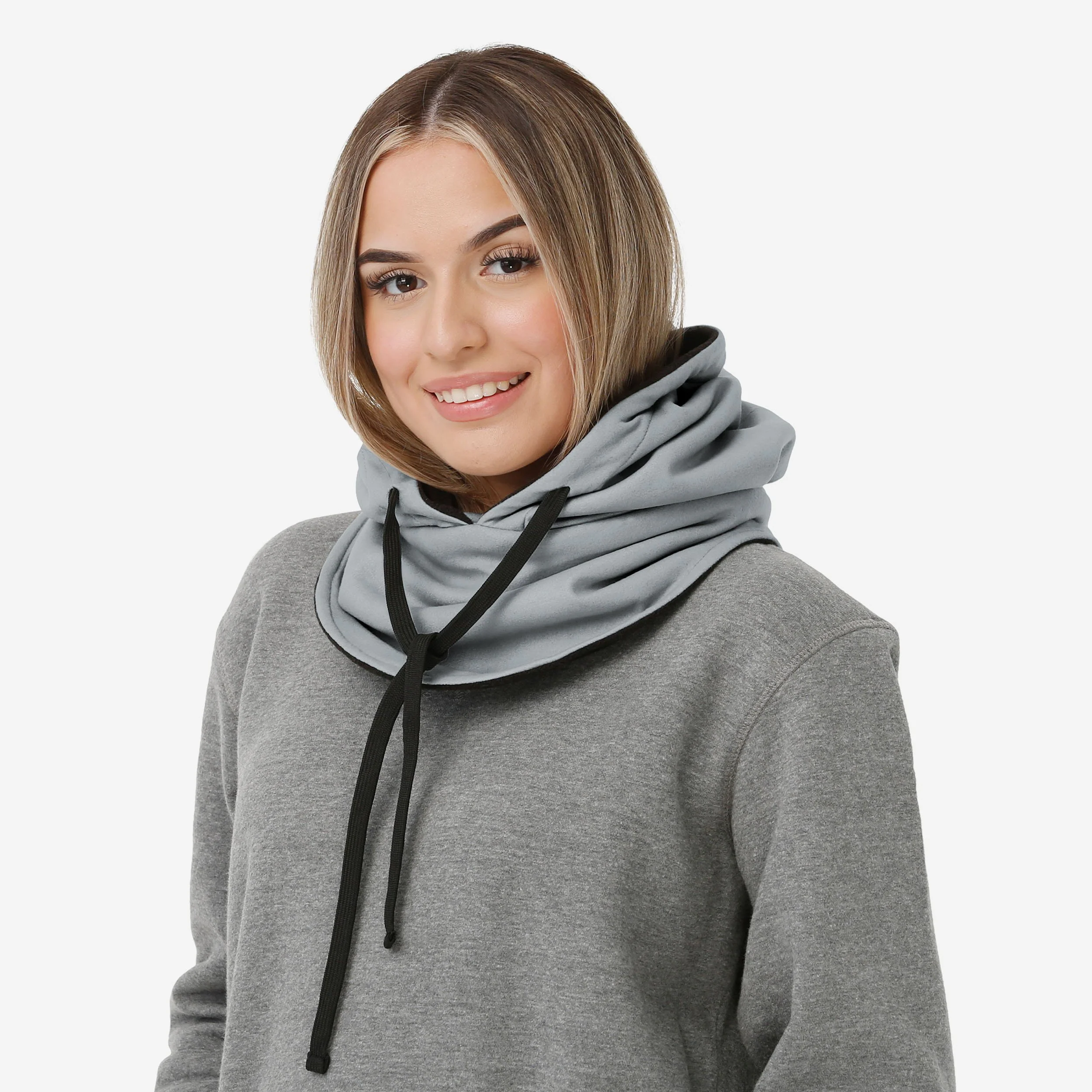 Tottenham Hotspur Grey Drawstring Hooded Snood - Image 4