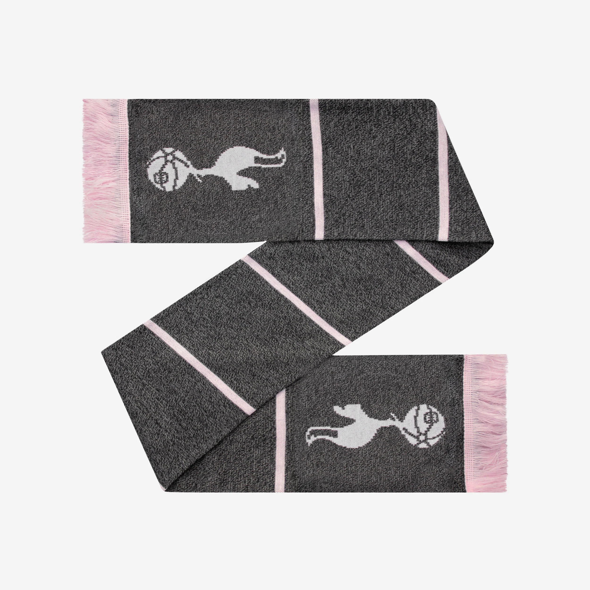 Tottenham Hotspur Grey Marl Pink Scarf - Image 2