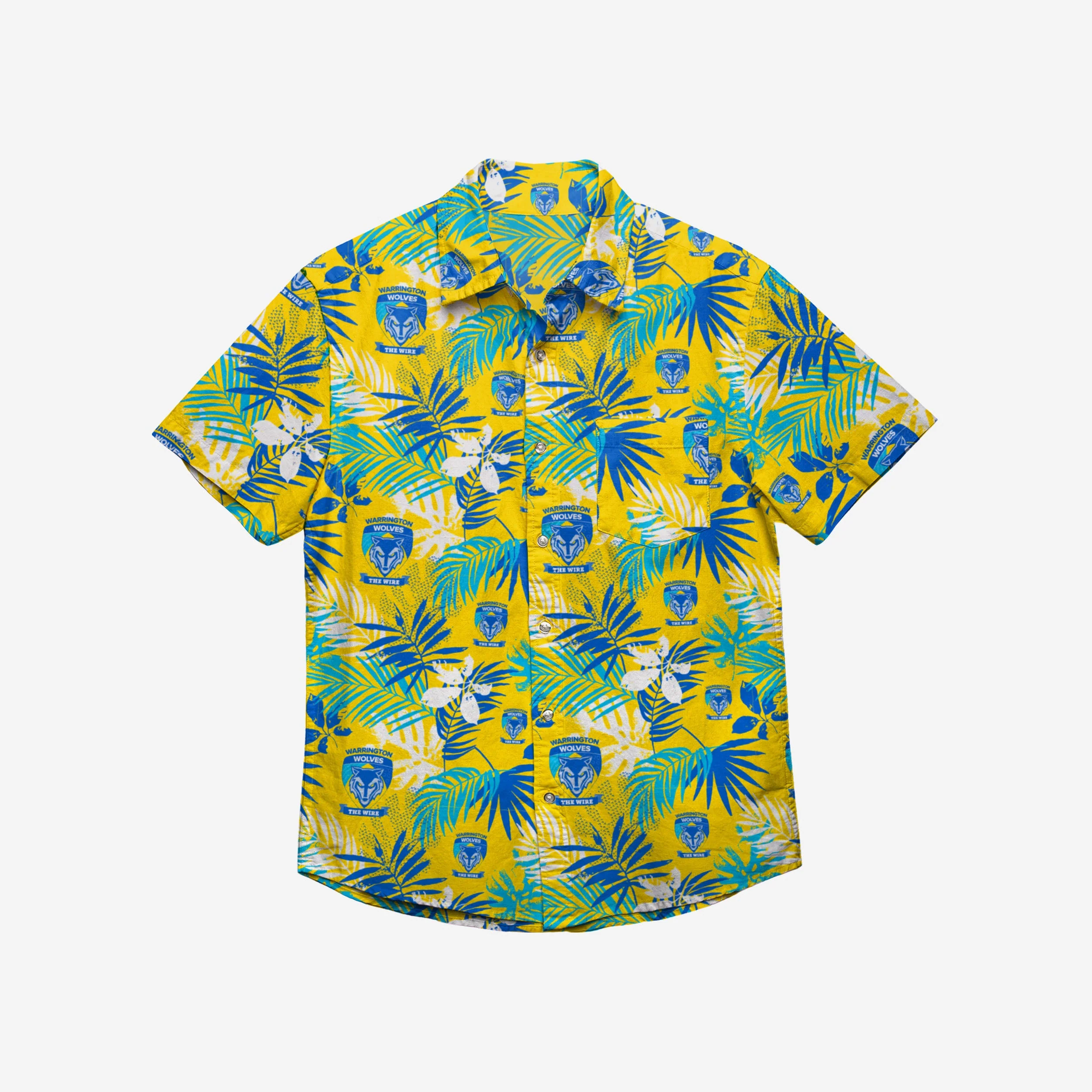 Warrington Wolves Floral Button Up Shirt - Image 3