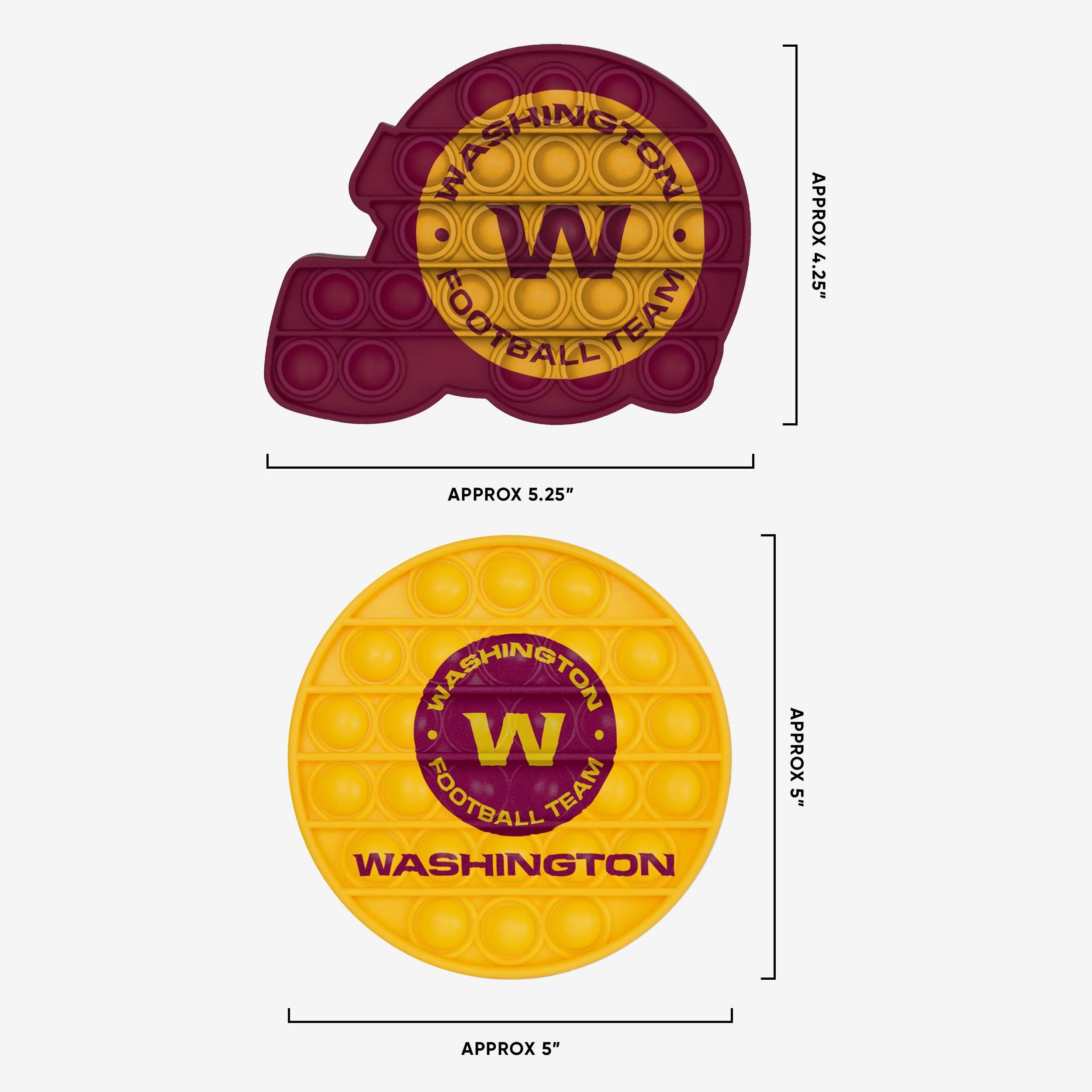 Washington Commanders 2 Pack Helmet & Circle Push-Itz Fidget - Image 2
