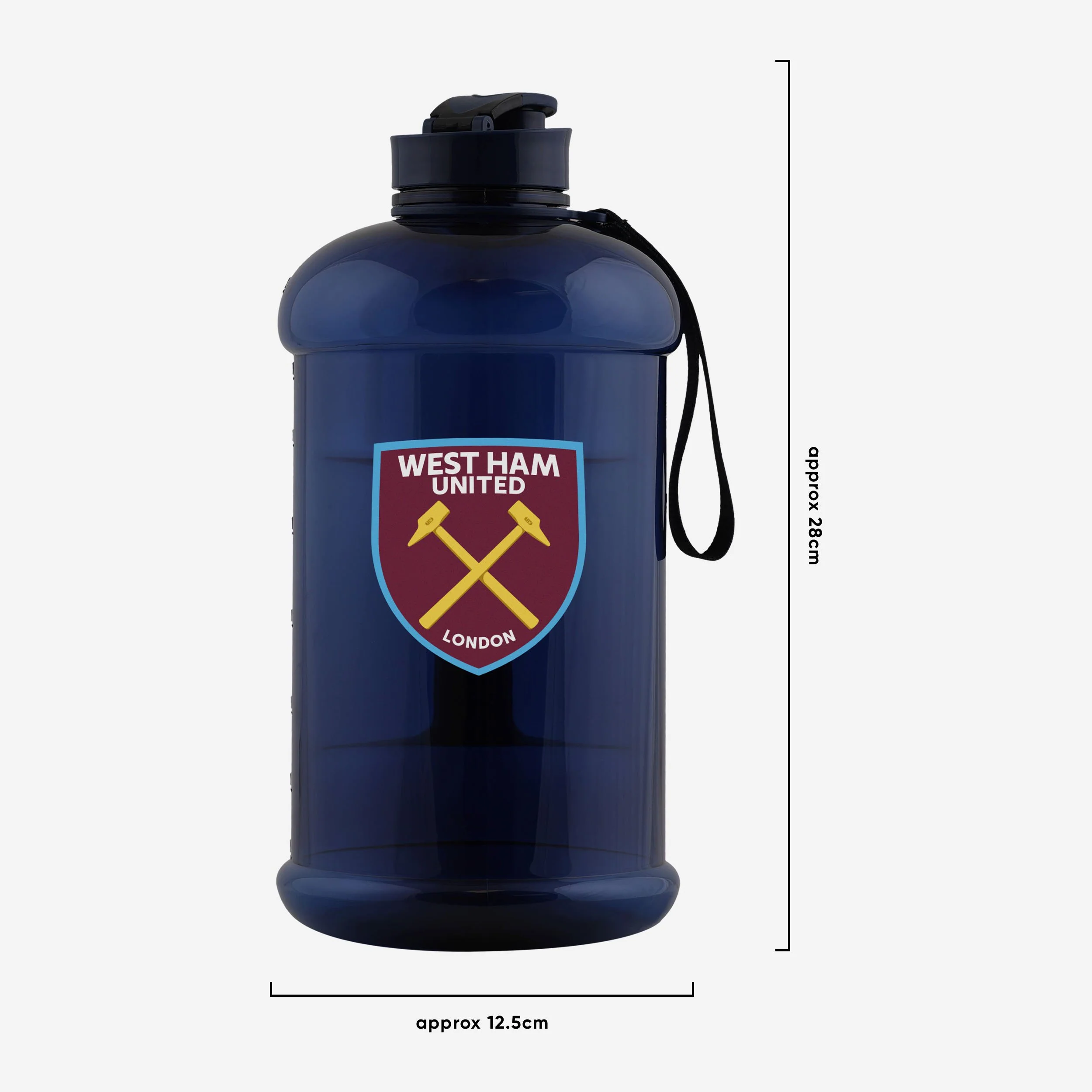 West Ham United FC 2 Litre Clear Sports Bottle - Image 5