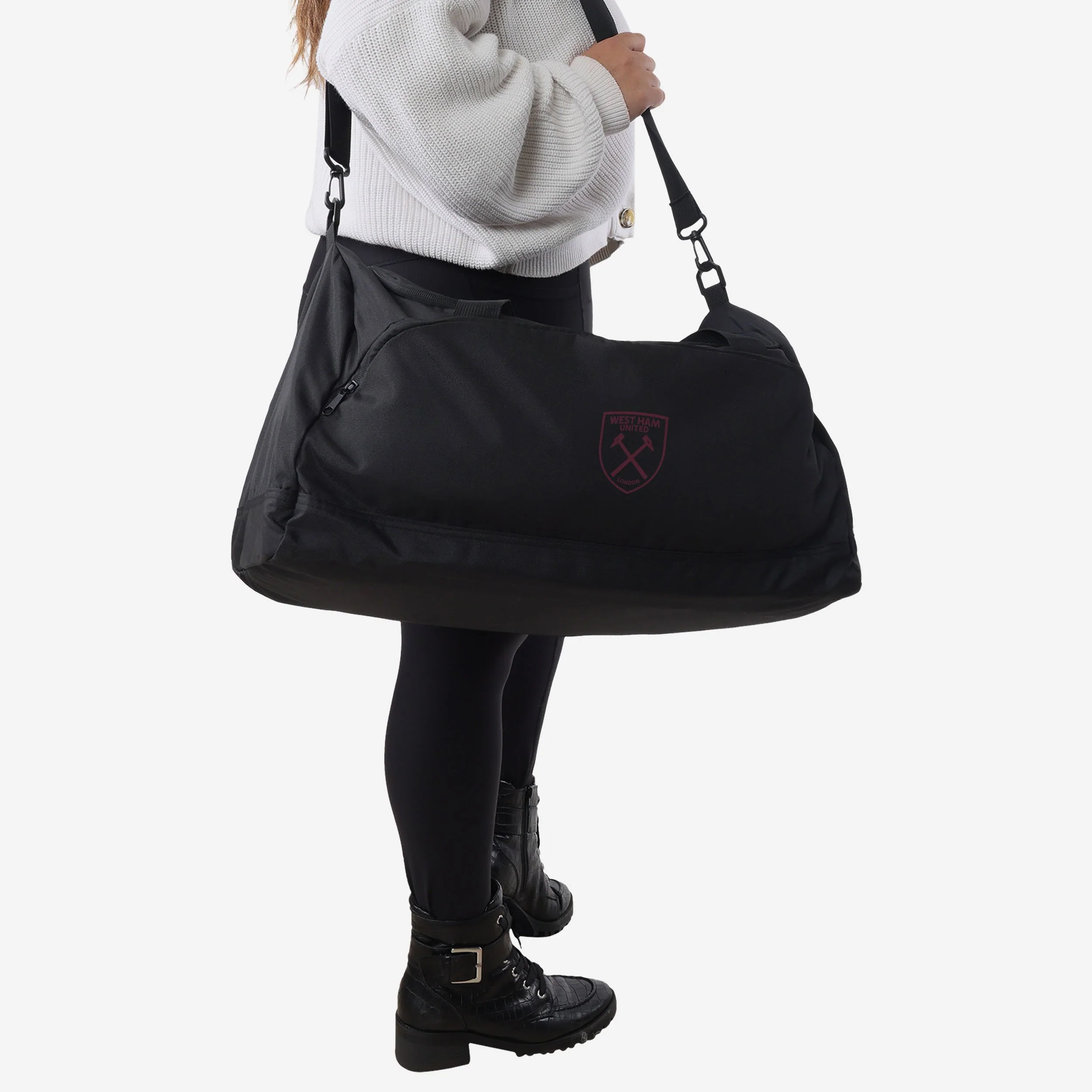 West Ham United FC Black Recycled Duffle Bag - Image 4