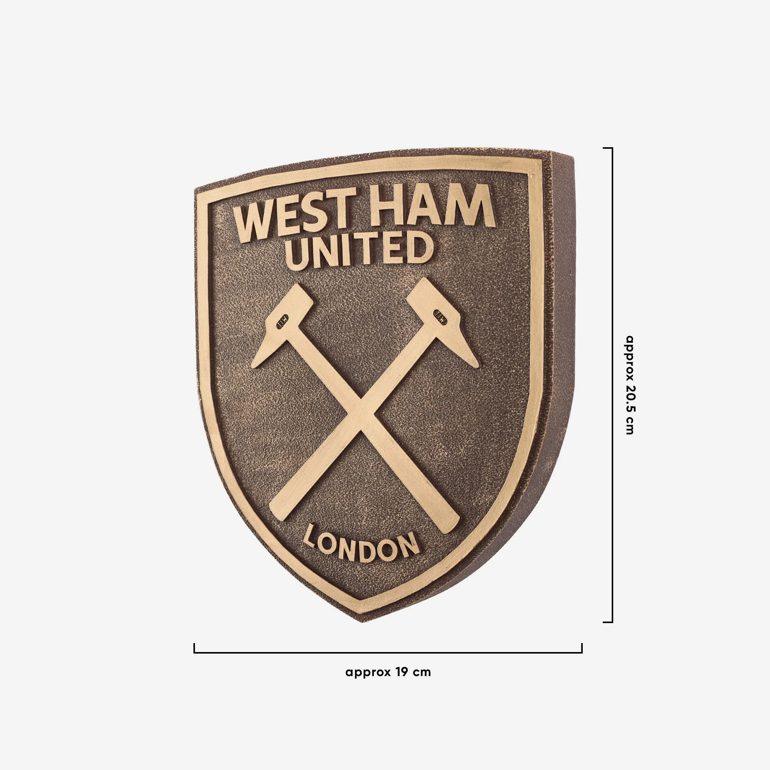 West Ham United FC Bronze Effect Wall Sign - Image 3