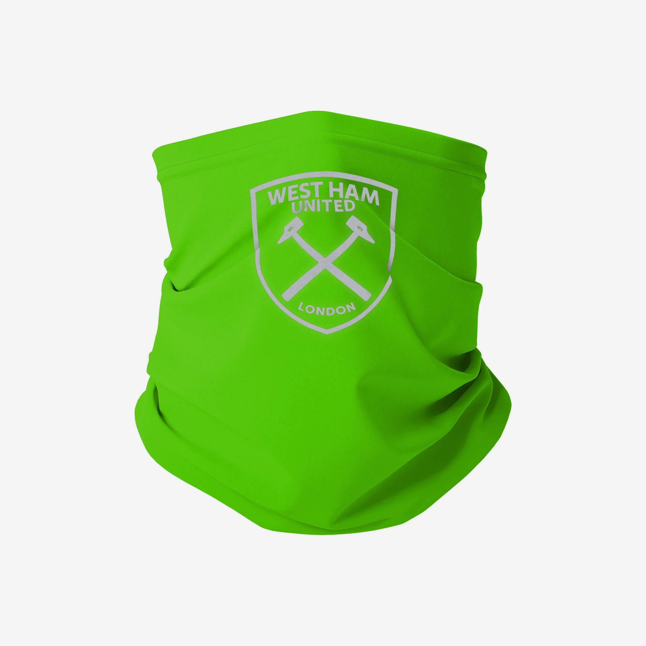West Ham United FC Green Neon Reflective Snood Scarf