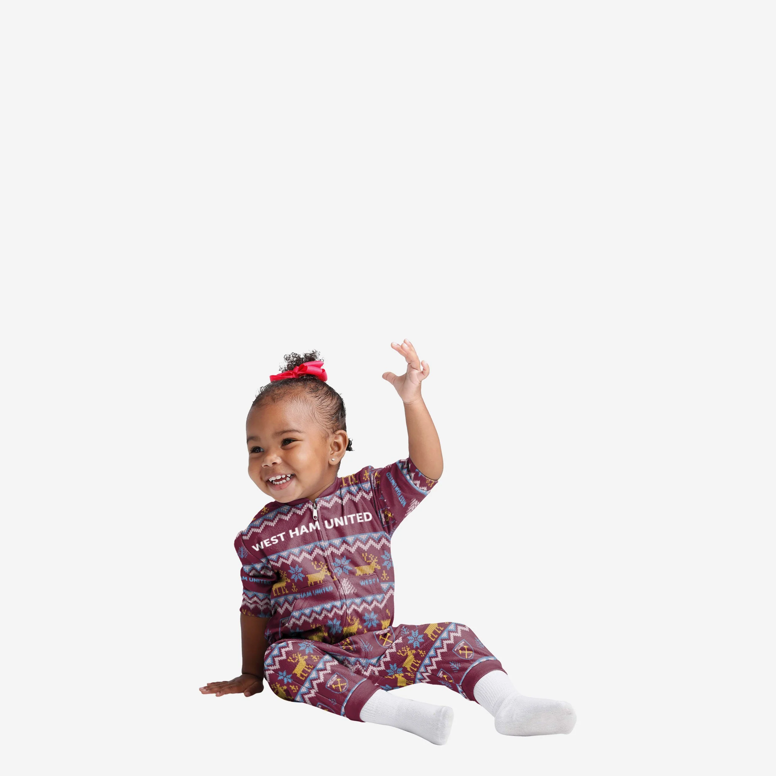 West Ham United FC Infant Ugly Pattern Family Holiday Pyjamas