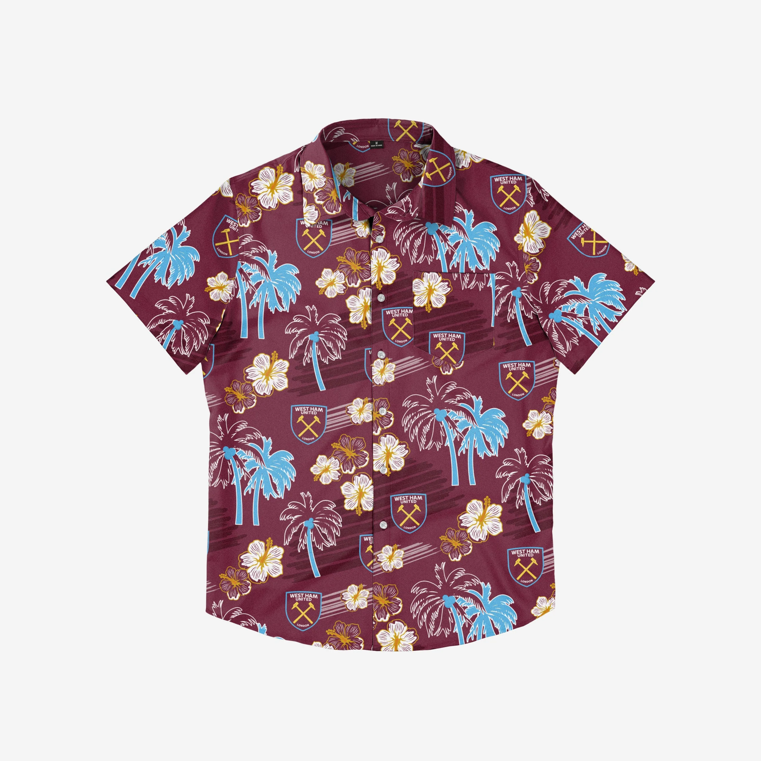 West Ham United FC Islander Tropical Button Up Shirt - Image 3