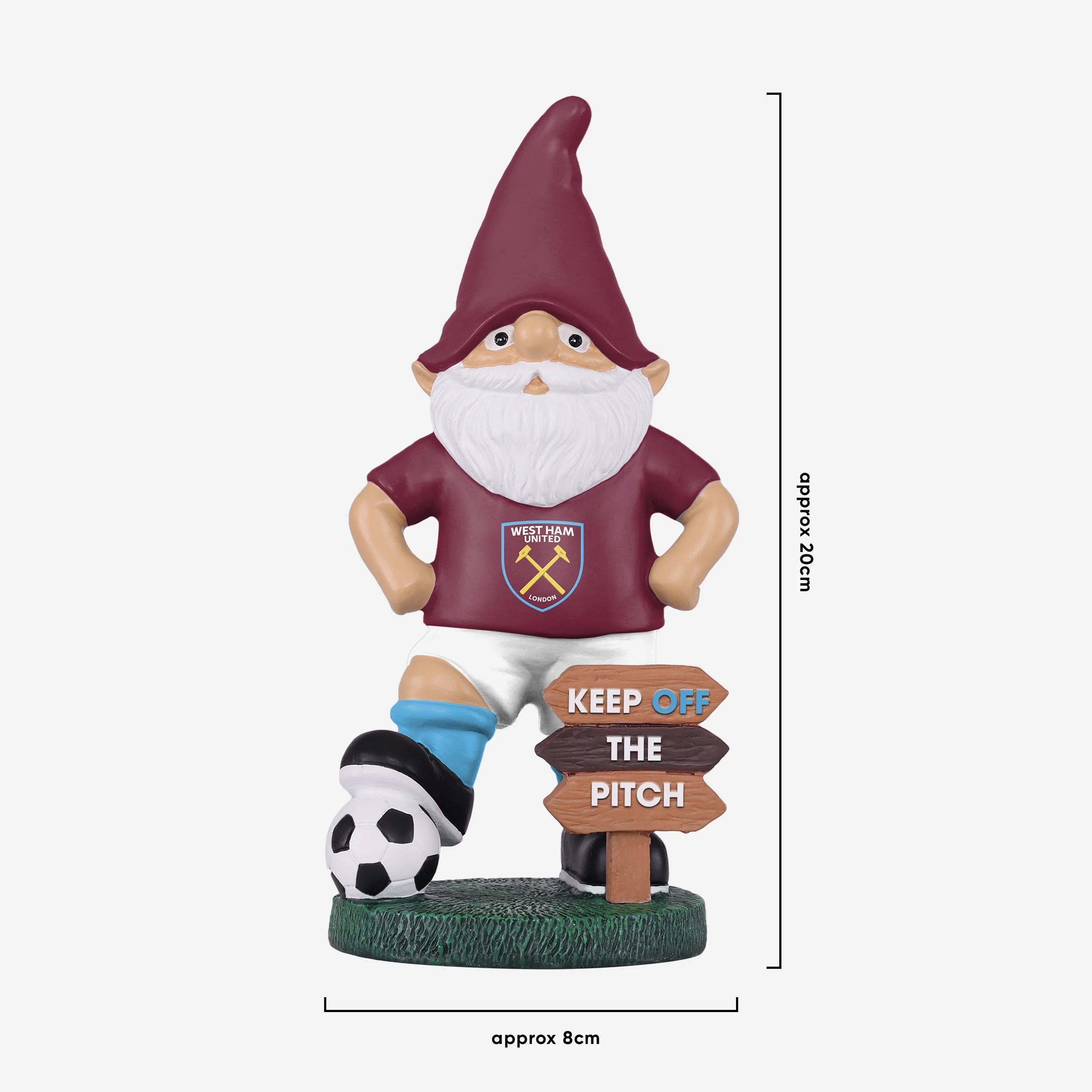 West Ham United FC Keep Off The Pitch Gnome - Image 4