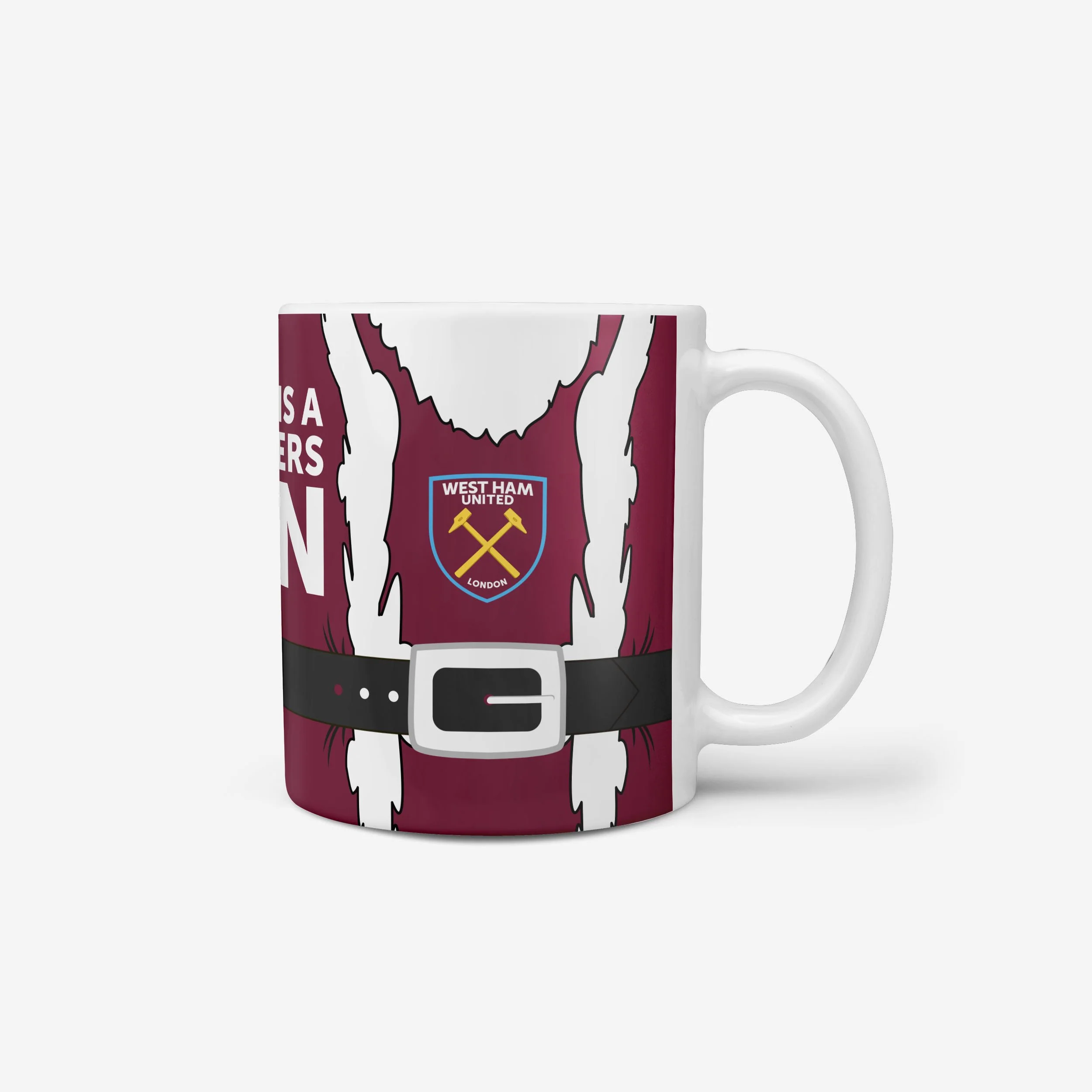 West Ham United FC Santa Is A Fan Mug - Image 2