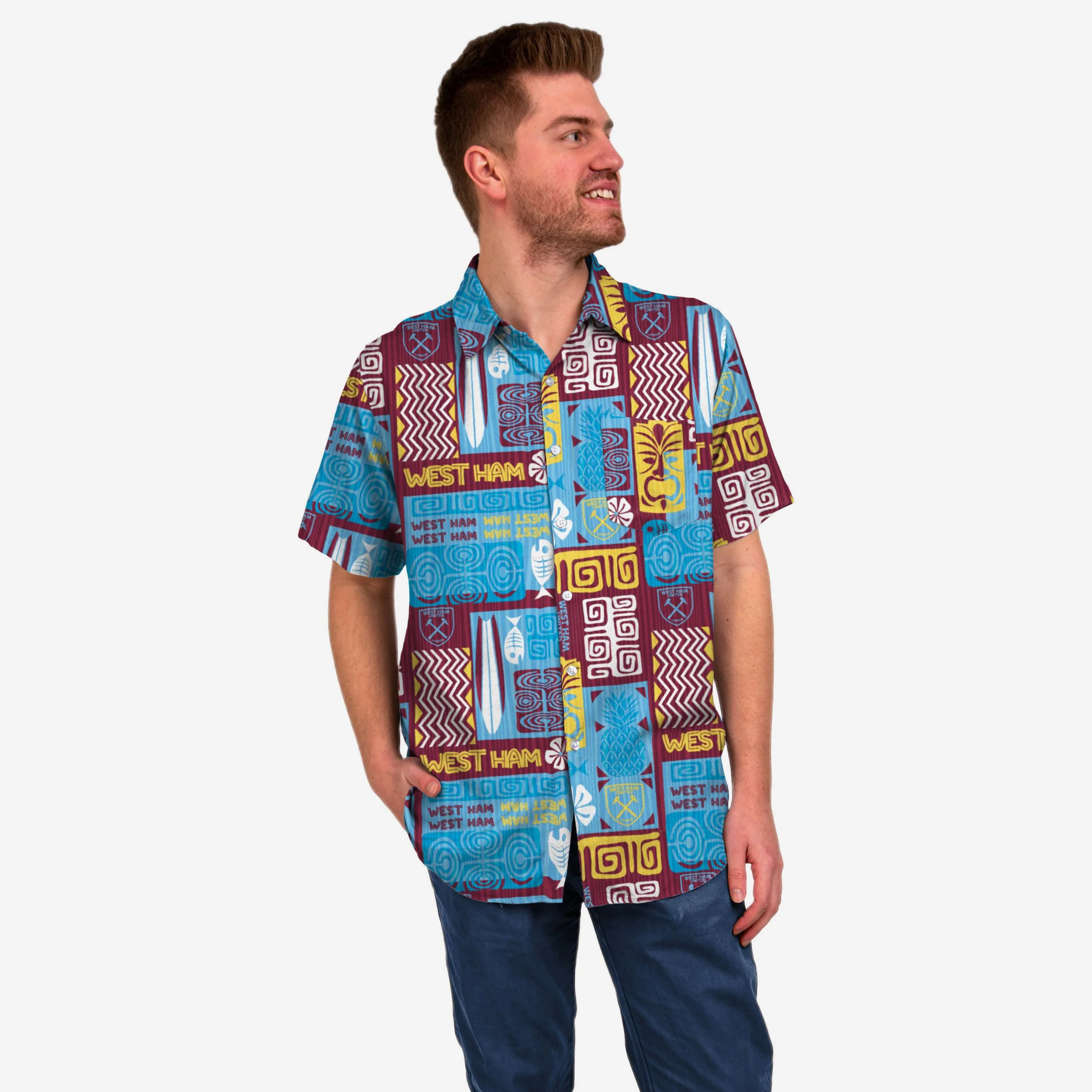West Ham United FC Tiki Button Up Shirt