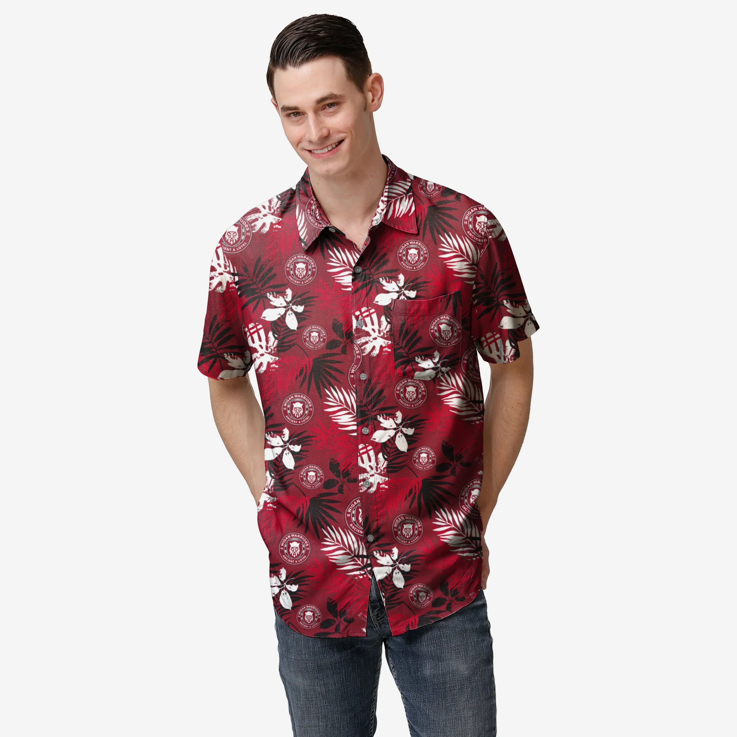 Wigan Warriors Floral Button Up Shirt