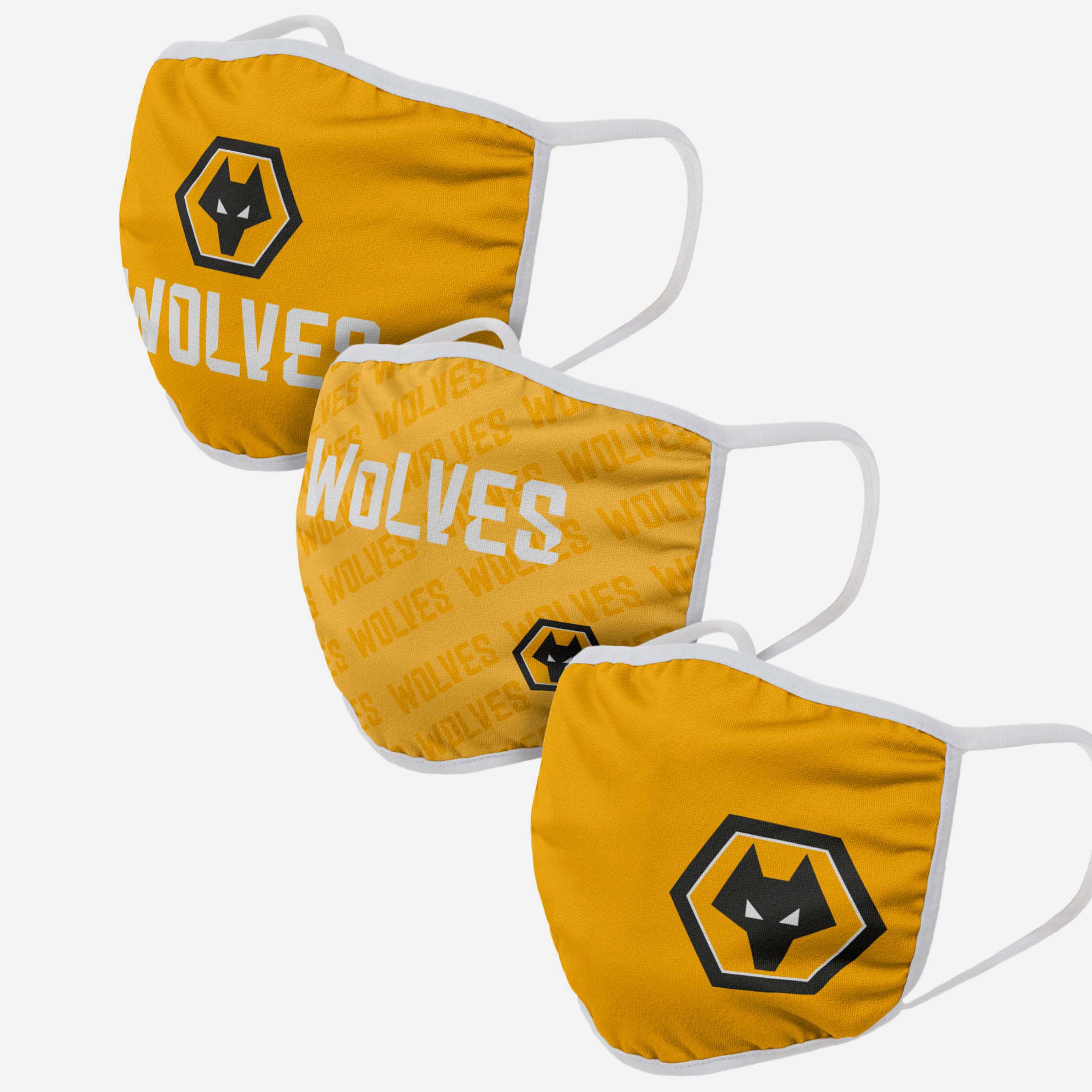 Wolverhampton Wanderers FC 3 Pack Face Cover