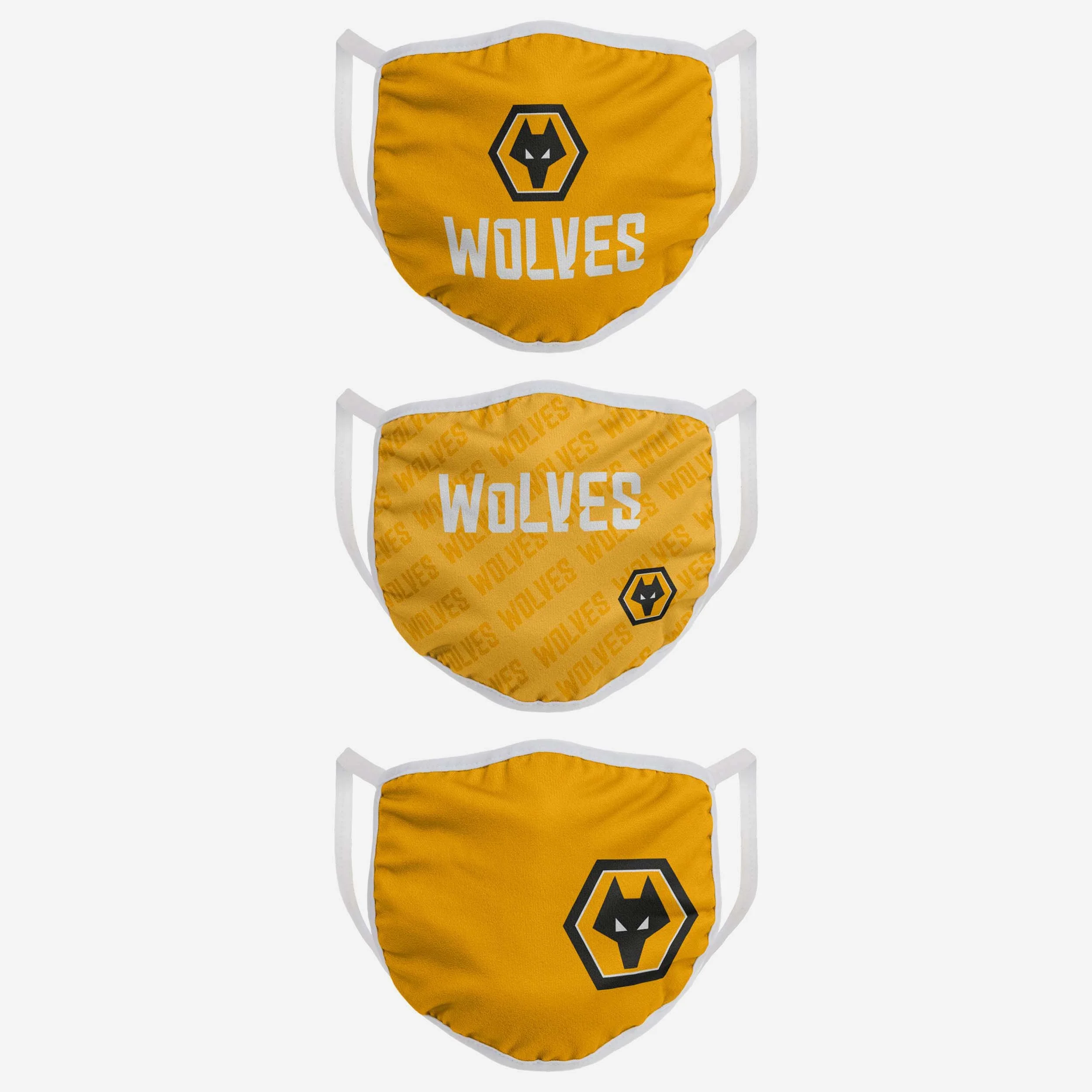 Wolverhampton Wanderers FC 3 Pack Face Cover - Image 2