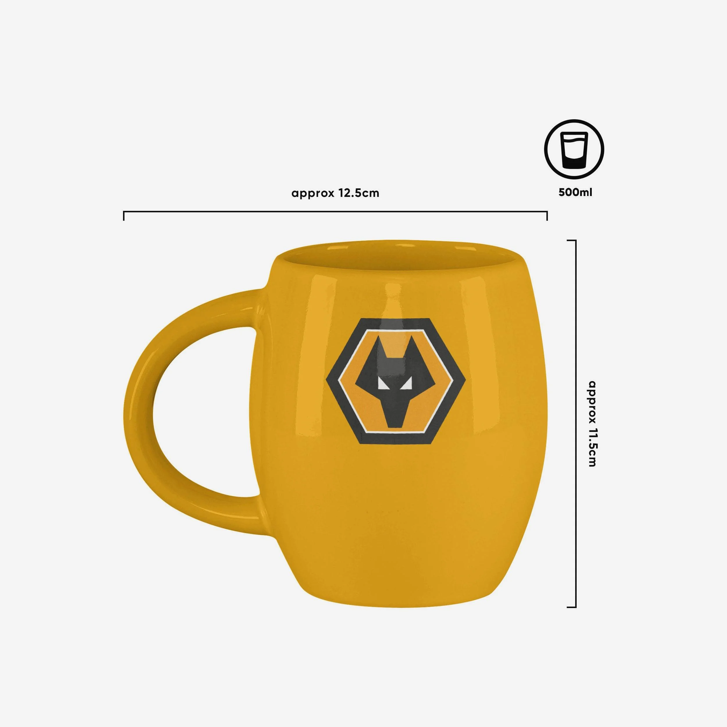 Wolverhampton Wanderers FC Old Gold Tea Tub Mug - Image 3